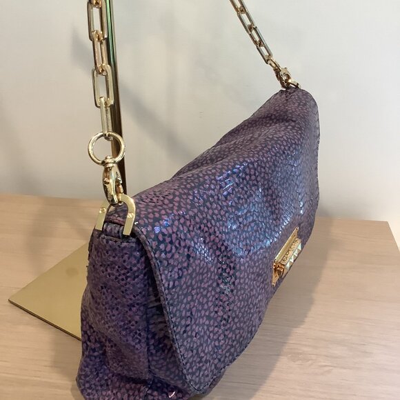 Tory Burch Purple and Gold Shoulder Bag - Picture 3 of 6